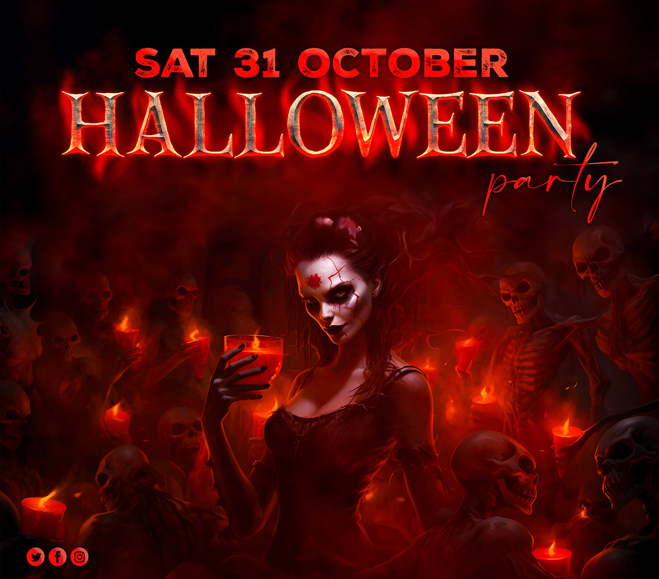 Poster lễ hội halloween file PSD mẫu số 3