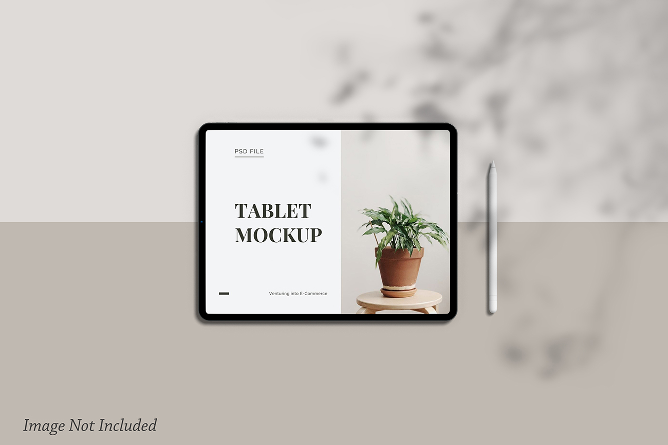 Mockup màn hình máy tính bảng hiện đại PSD mẫu số 27