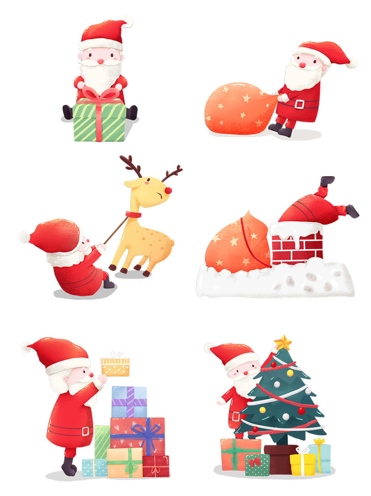 Ảnh minh họa ông già noel phong cách hoạt hình file PSD