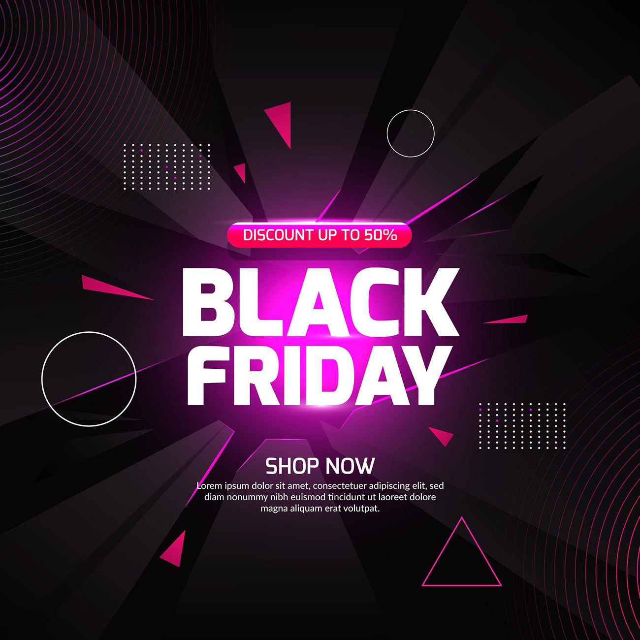 Nhãn sale 50% ngày black friday file EPS