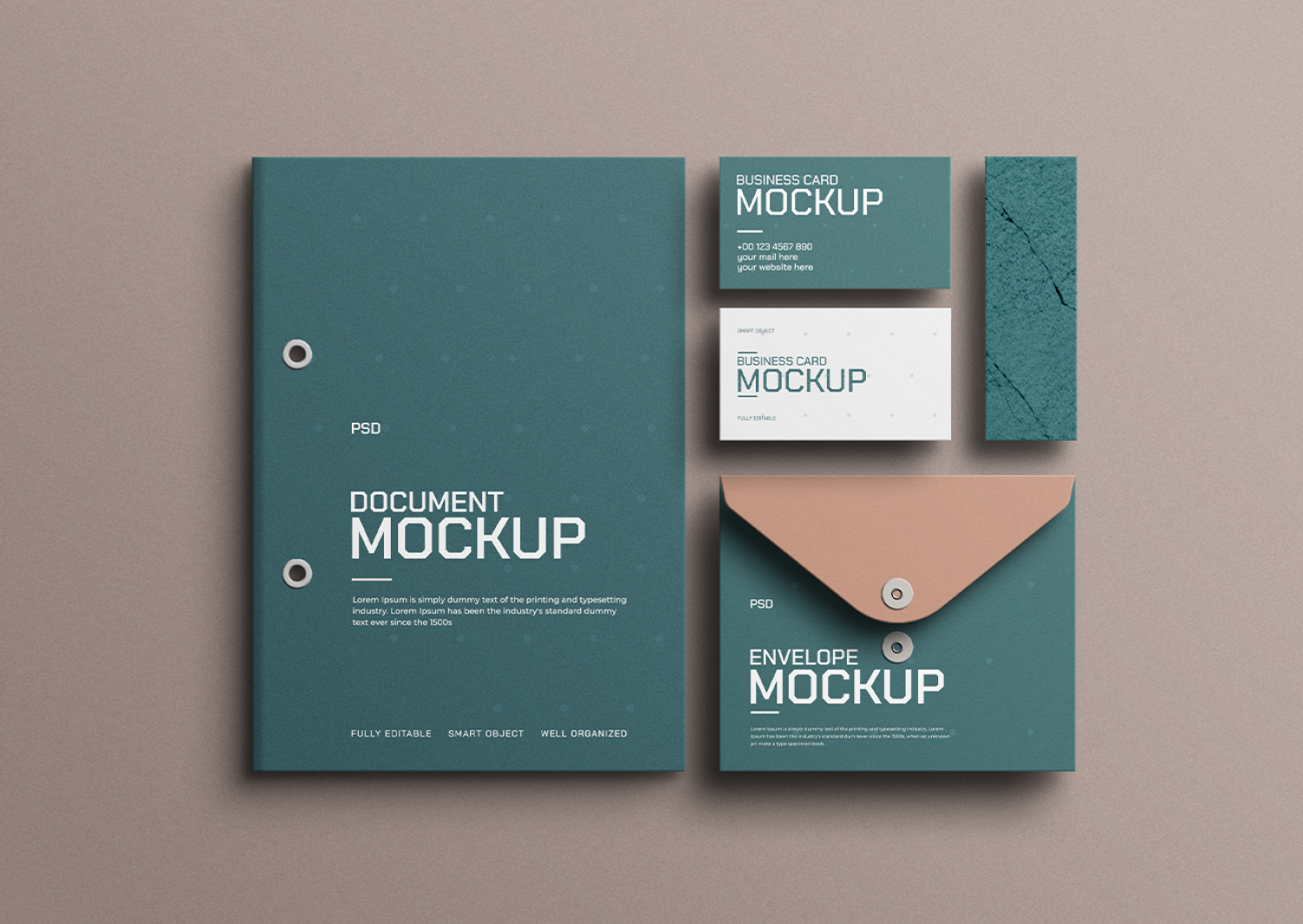 Mockup kẹp tài liệu giấy tờ mẫu số 66 PSD