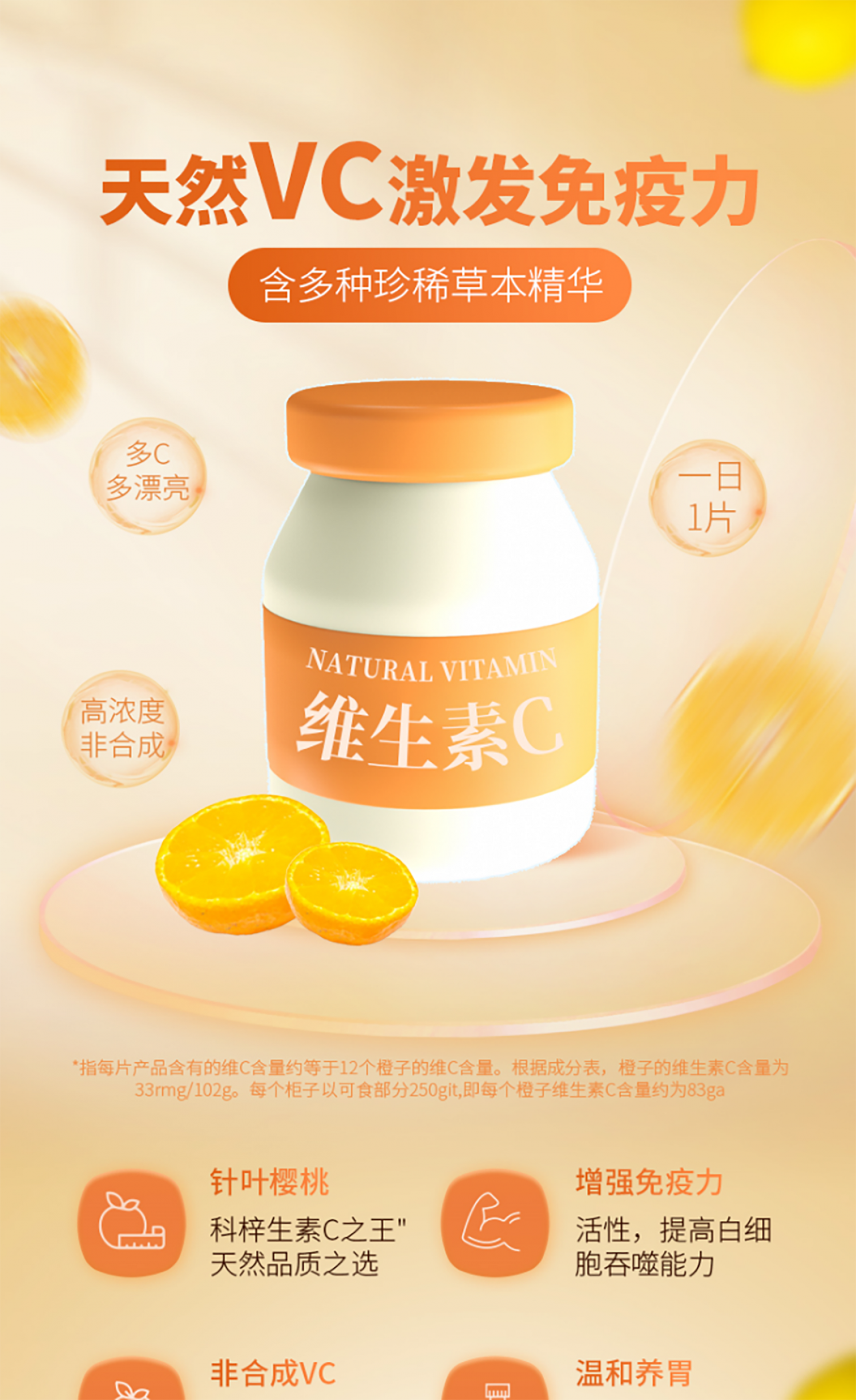 Poster trưng bày hộp vitamin C mẫu 04 PSD