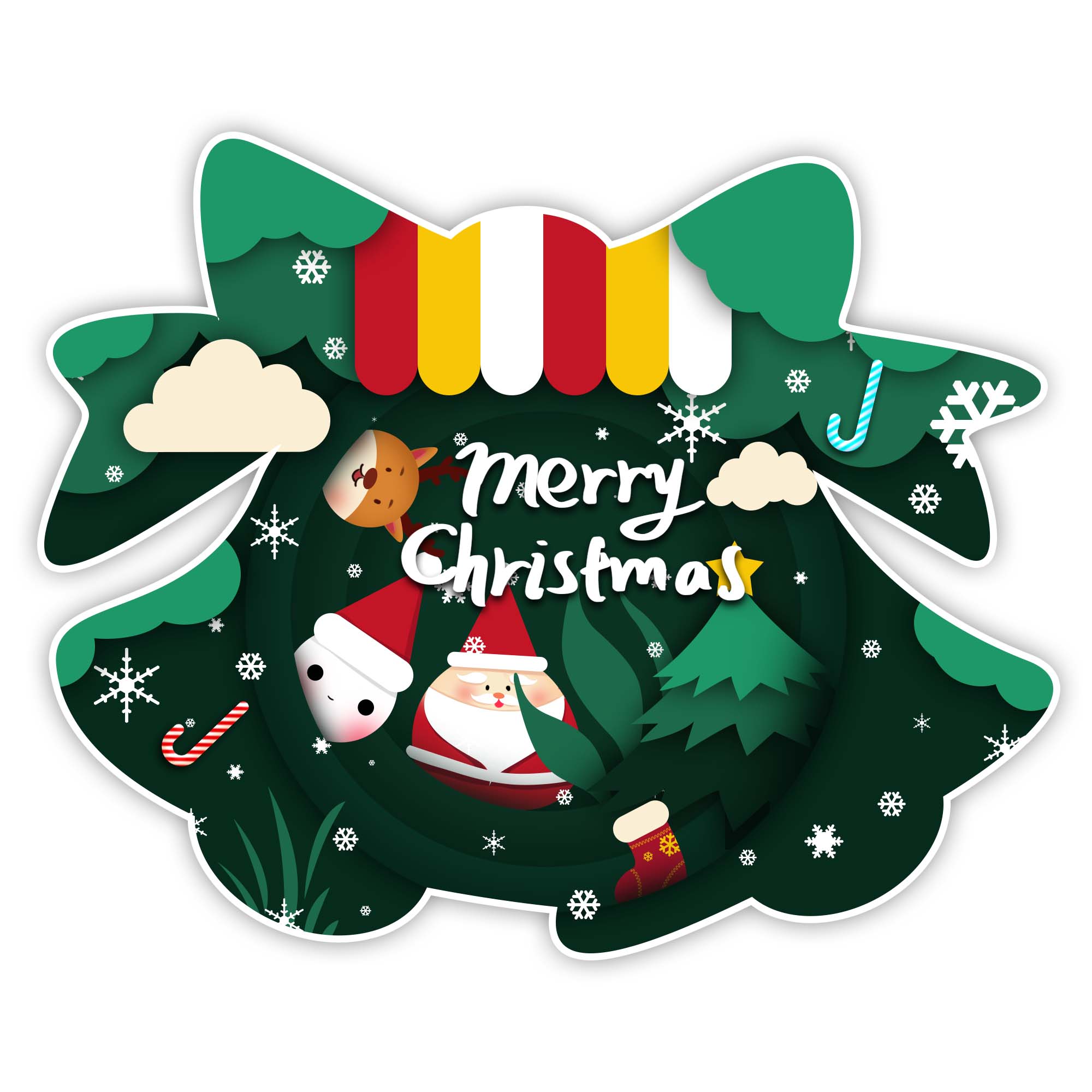 Ảnh minh họa trang trí của mùa noel mẫu T35 file PSD