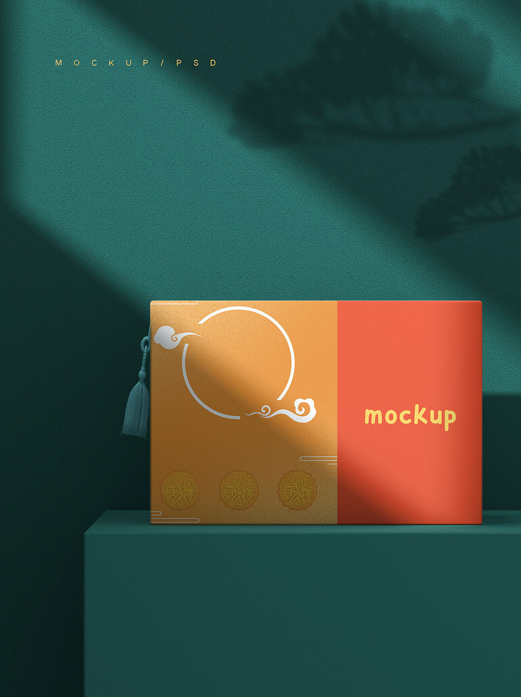 Mockup bao bì hộp quà ngày tết mẫu T24 PSD