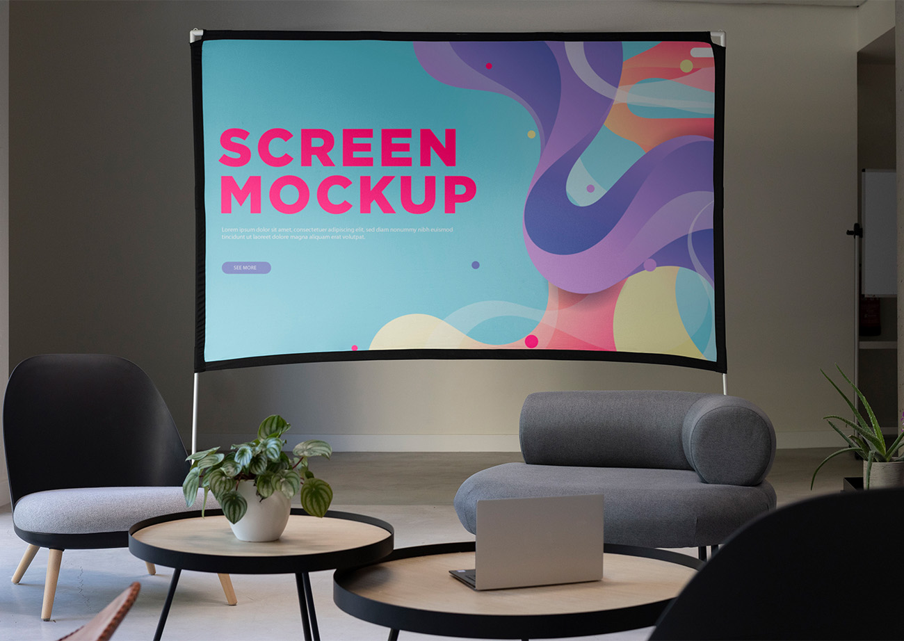 Mockup tivi mẫu số T08 PSD