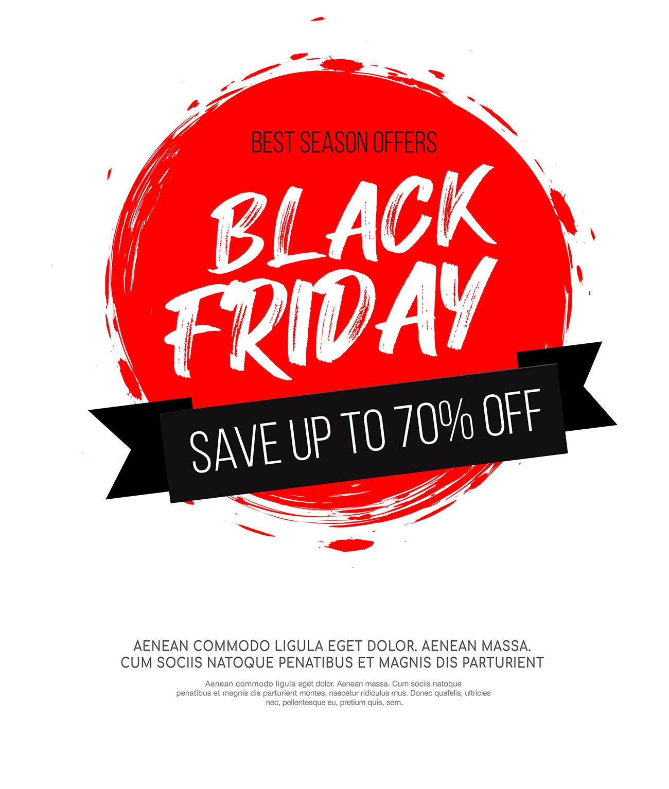 Nhãn sale 70% ngày black friday file EPS