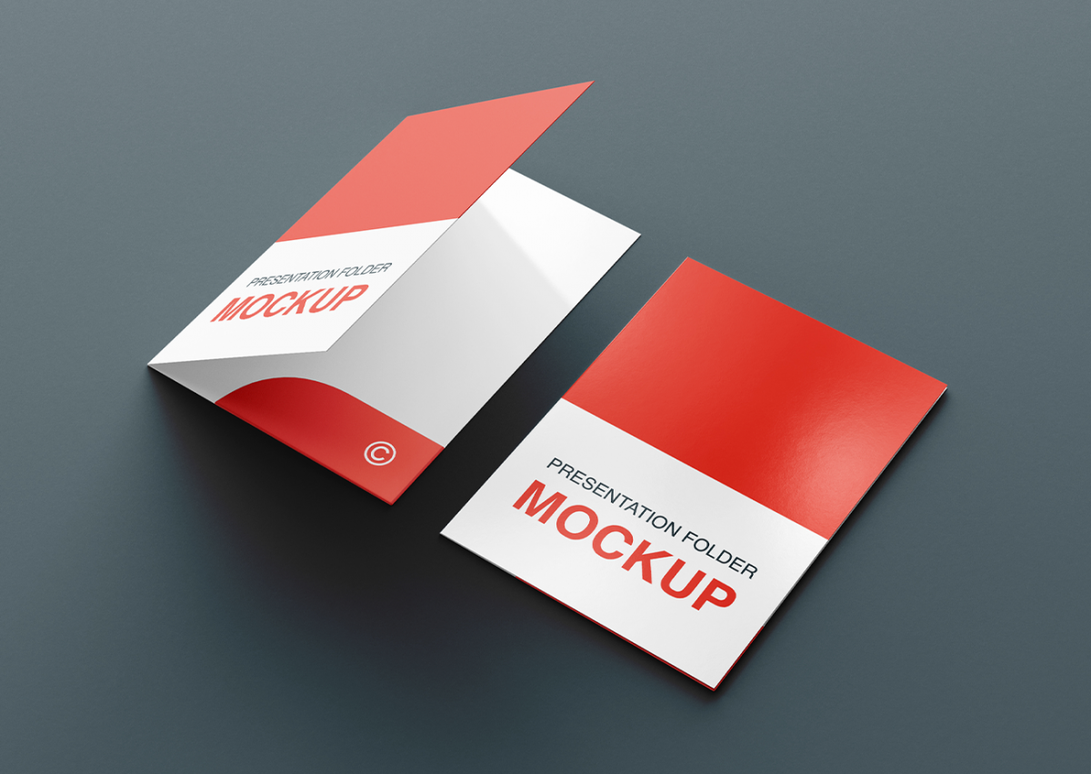 Mockup kẹp tài liệu giấy tờ mẫu số 54 PSD