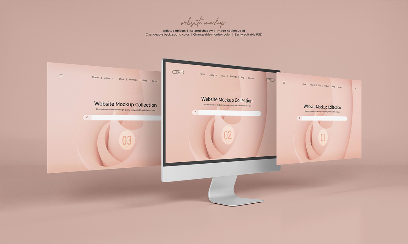 Mockup máy tính file PSD mẫu số 62