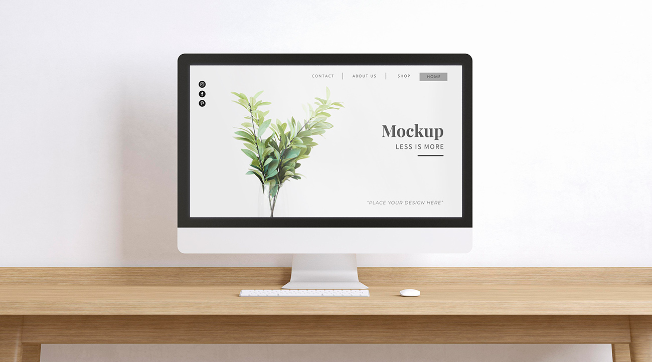 Mockup máy tính file PSD mẫu số 60