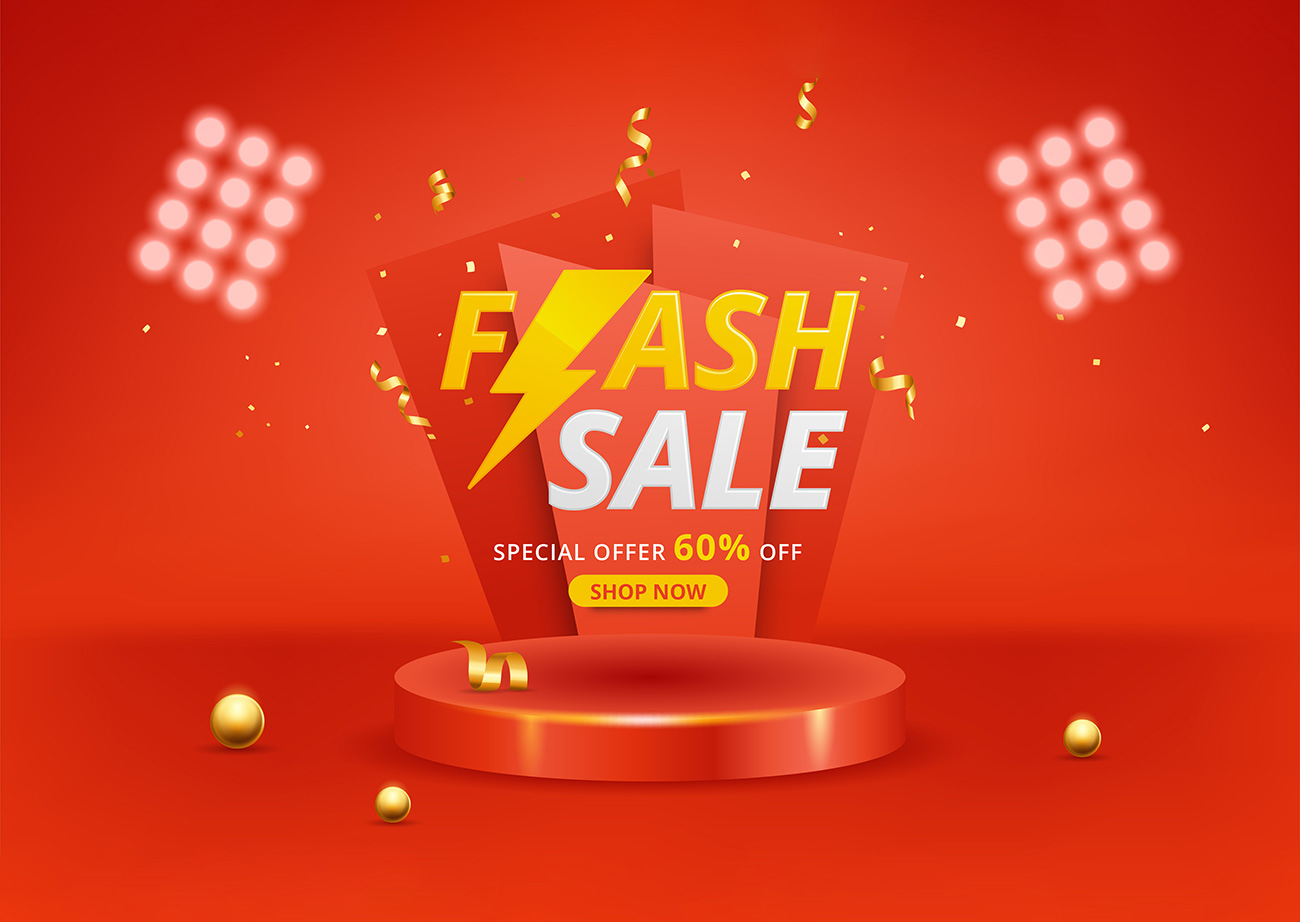 Background flash sale 60% file EPS