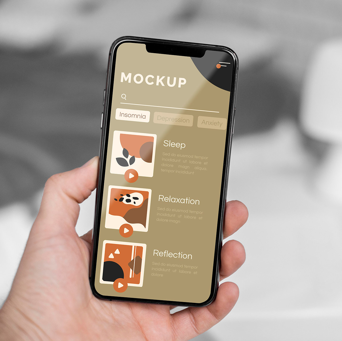 Mockup quảng cáo điện thoại file PSD mẫu 8