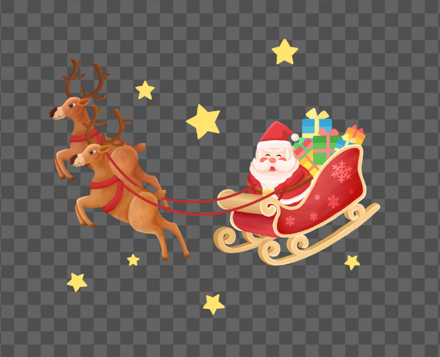 Ảnh minh họa ông già noel vi hành mẫu S60 file PSD