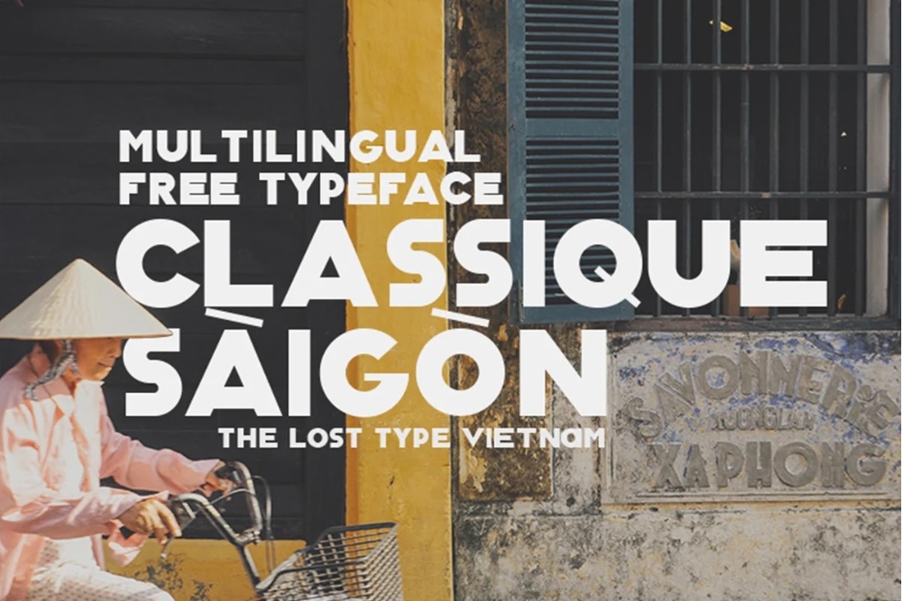 Font Classique Saigon Typeface Font chữ cổ điển, vintage, cổ đại, xưa cũ, cổ trang