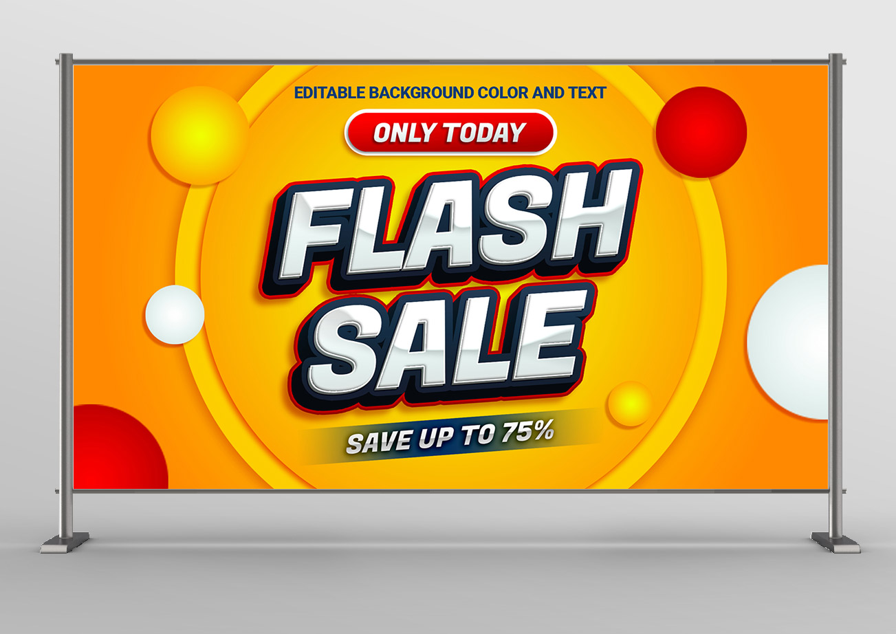 Nhãn flash sale giảm giá 75% duy nhất trong ngày file PSD