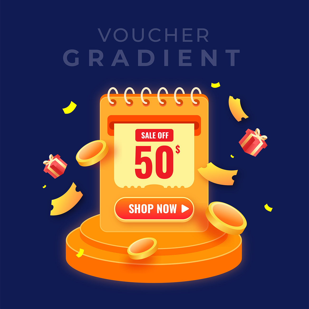 Background voucher giảm giá 50% file EPS