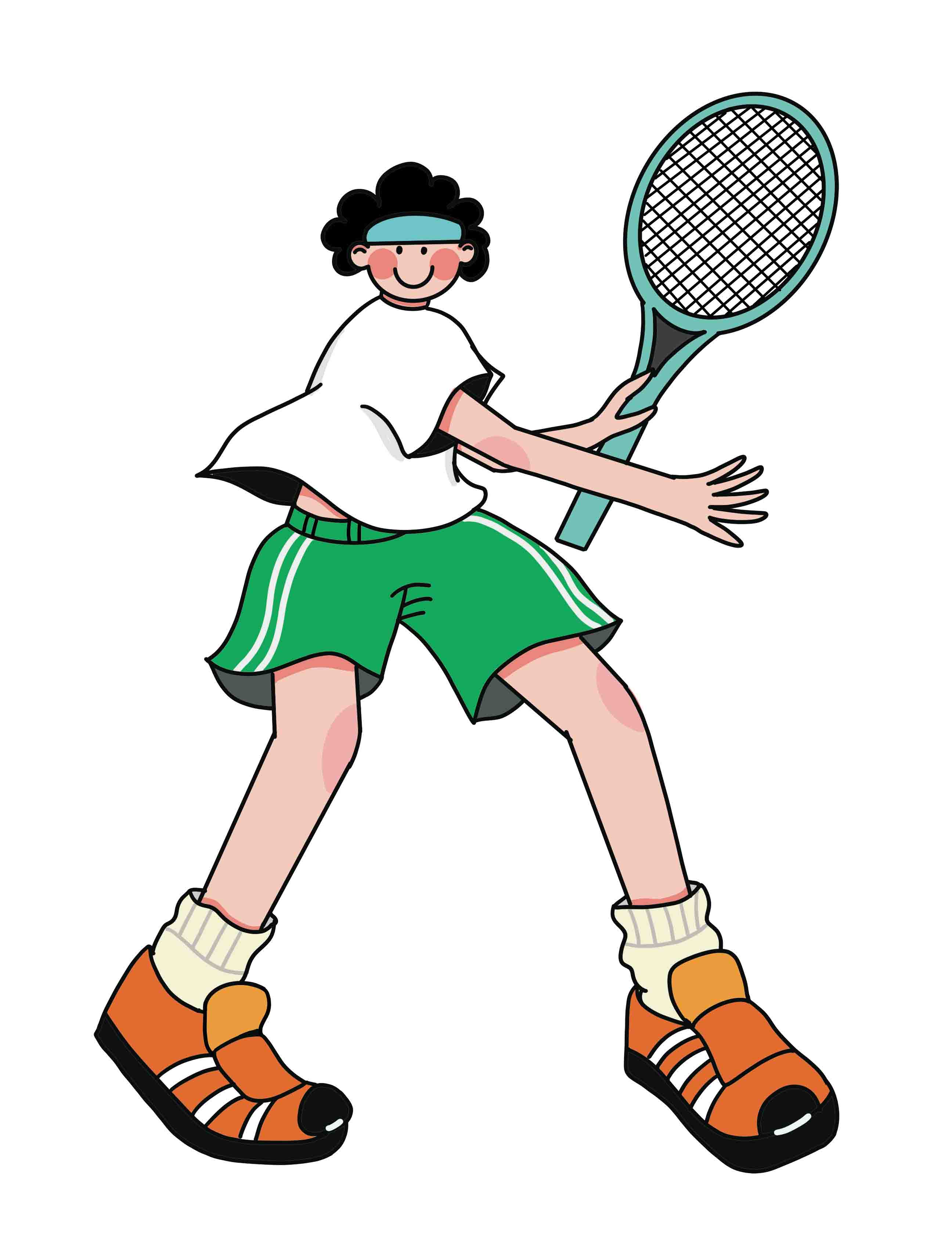 Ảnh minh họa bé chơi tennis PSD