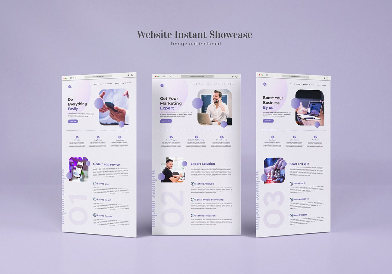 Mockup website file PSD mẫu số 54