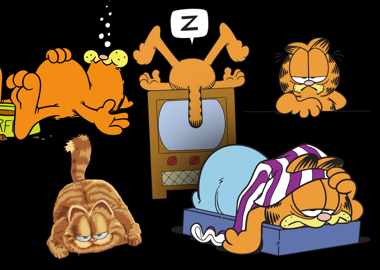 File vector Mèo Garfield hoạt hình