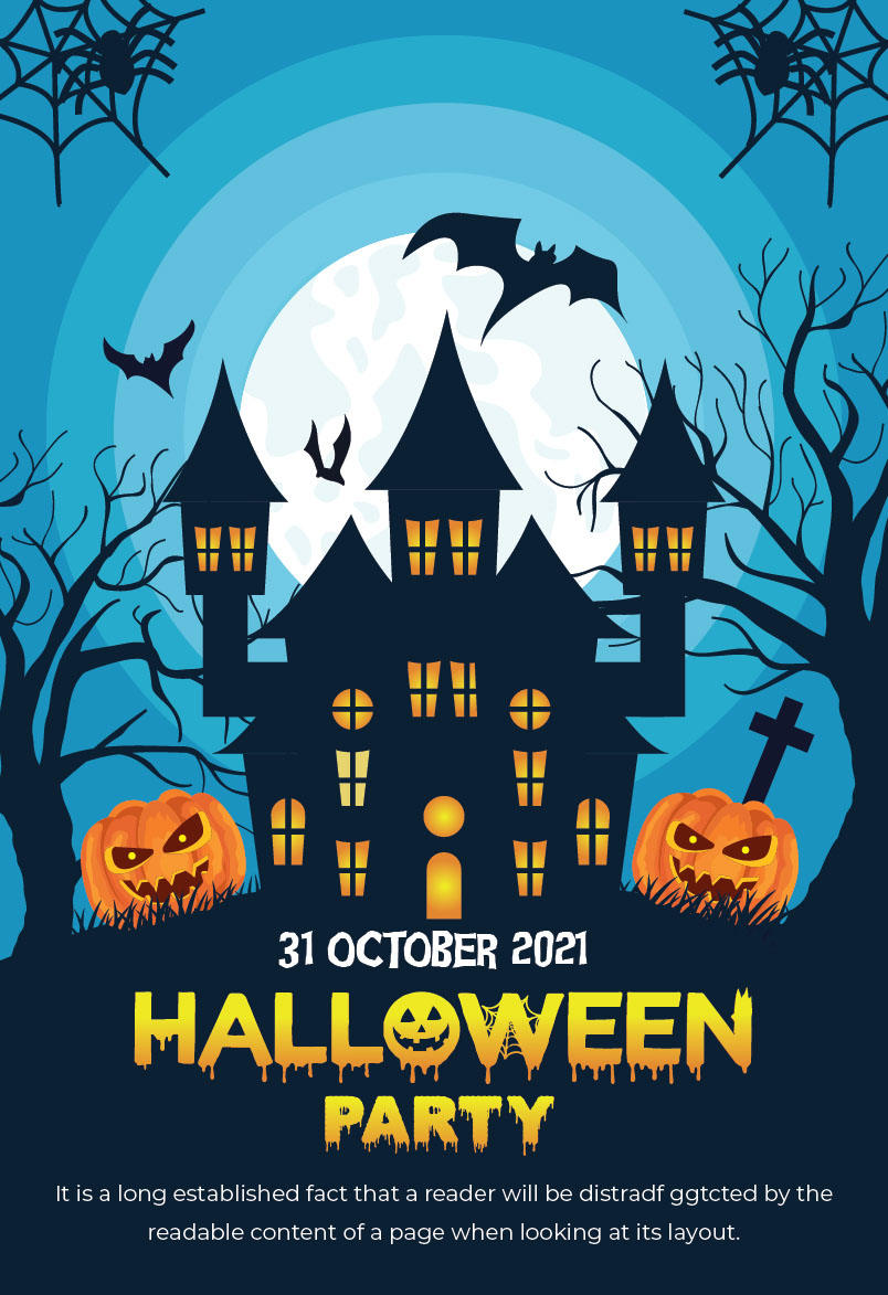 Poster halloween, kinh dị mẫu số 131 EPS AI