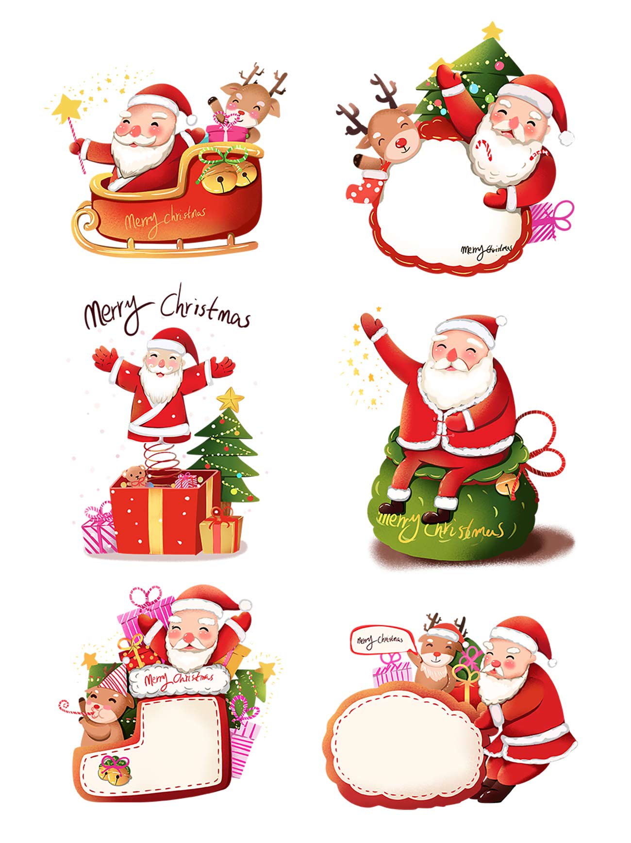 Ảnh minh họa ông già noel dễ thương file PSD