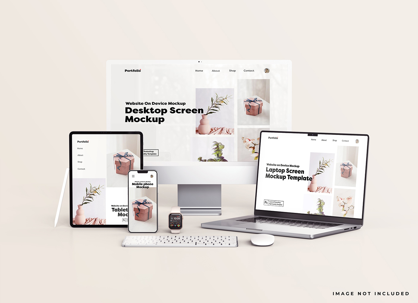 Mockup website file PSD mẫu số 40