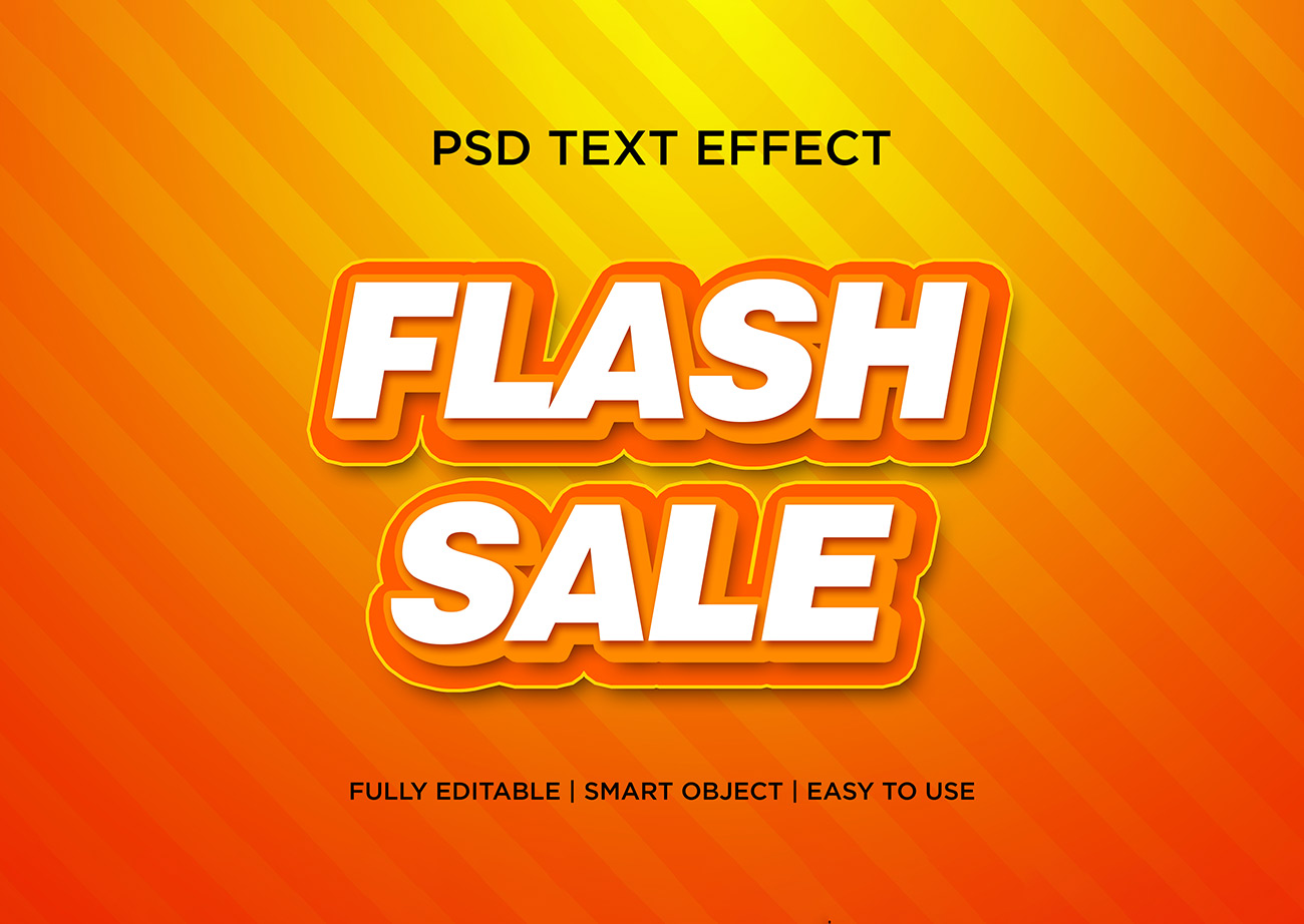 Nhãn flash sale nền vàng cam file PSD