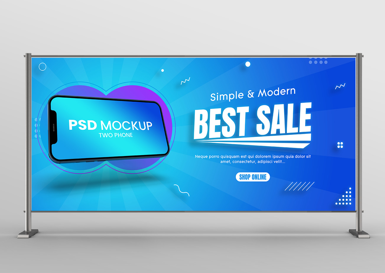 Nhãn sale chương trình mua sắm online file PSD