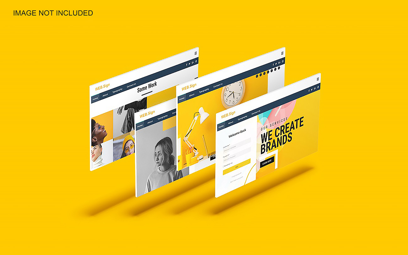 Mockup website file PSD mẫu số 60