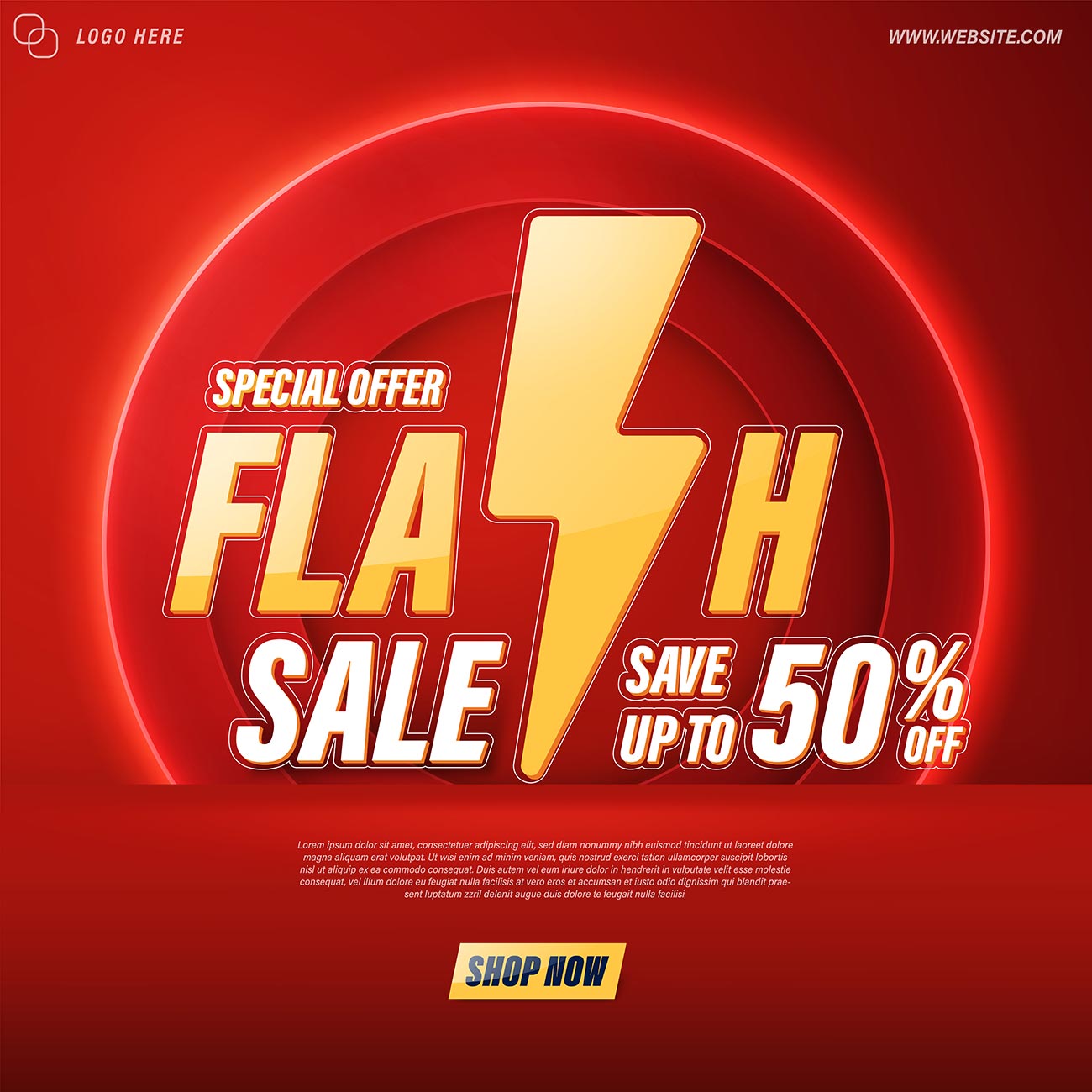 Nhãn flash sale đặc biệt lên đến 50% file EPS