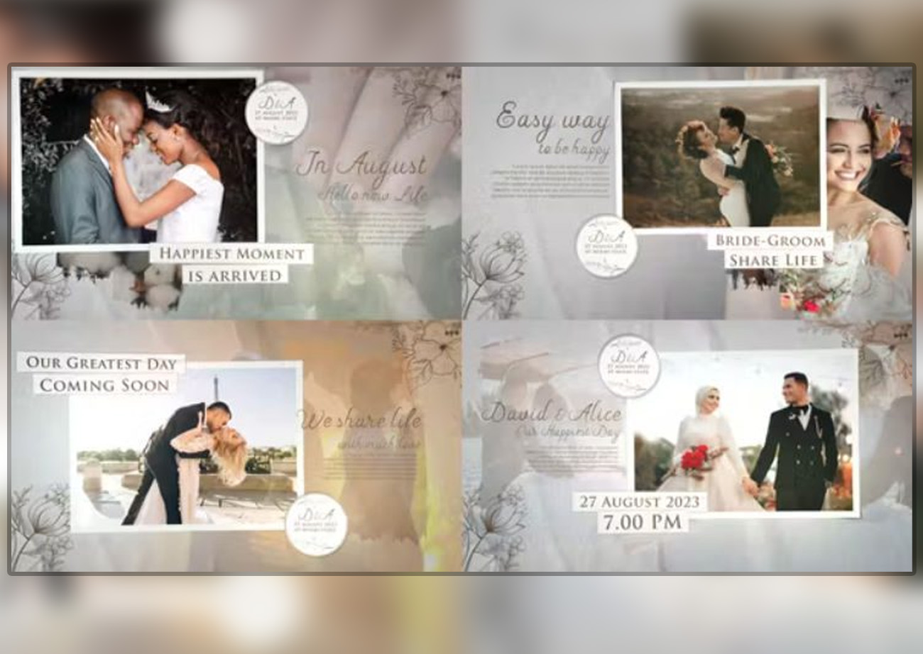 Mẫu Video Trình Chiều Album Ảnh Cưới Ấn Tượng - Wedding Album Slideshow