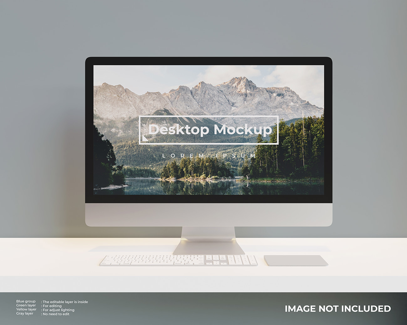 Mockup máy tính file PSD mẫu số 14