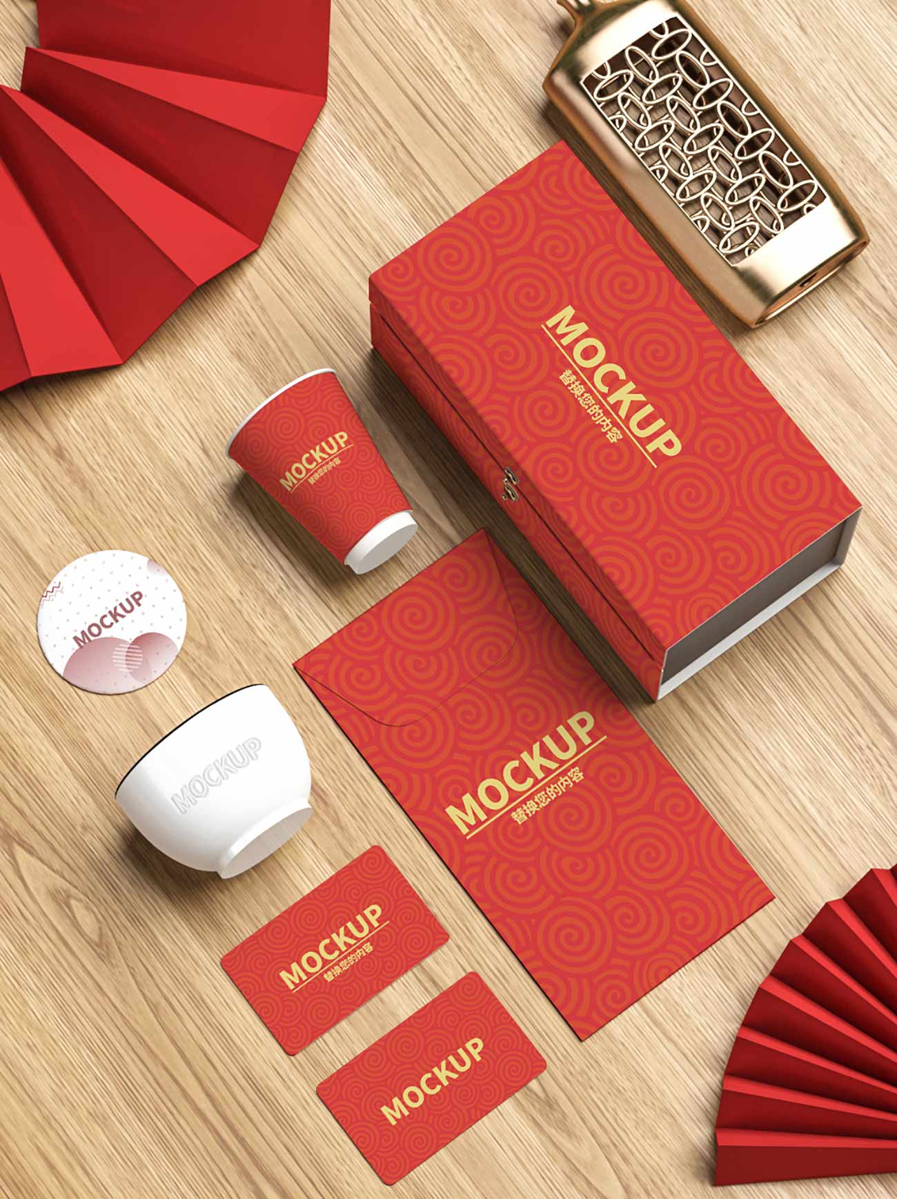 Mockup bao lì xì ngày tết file PSD mẫu số 2