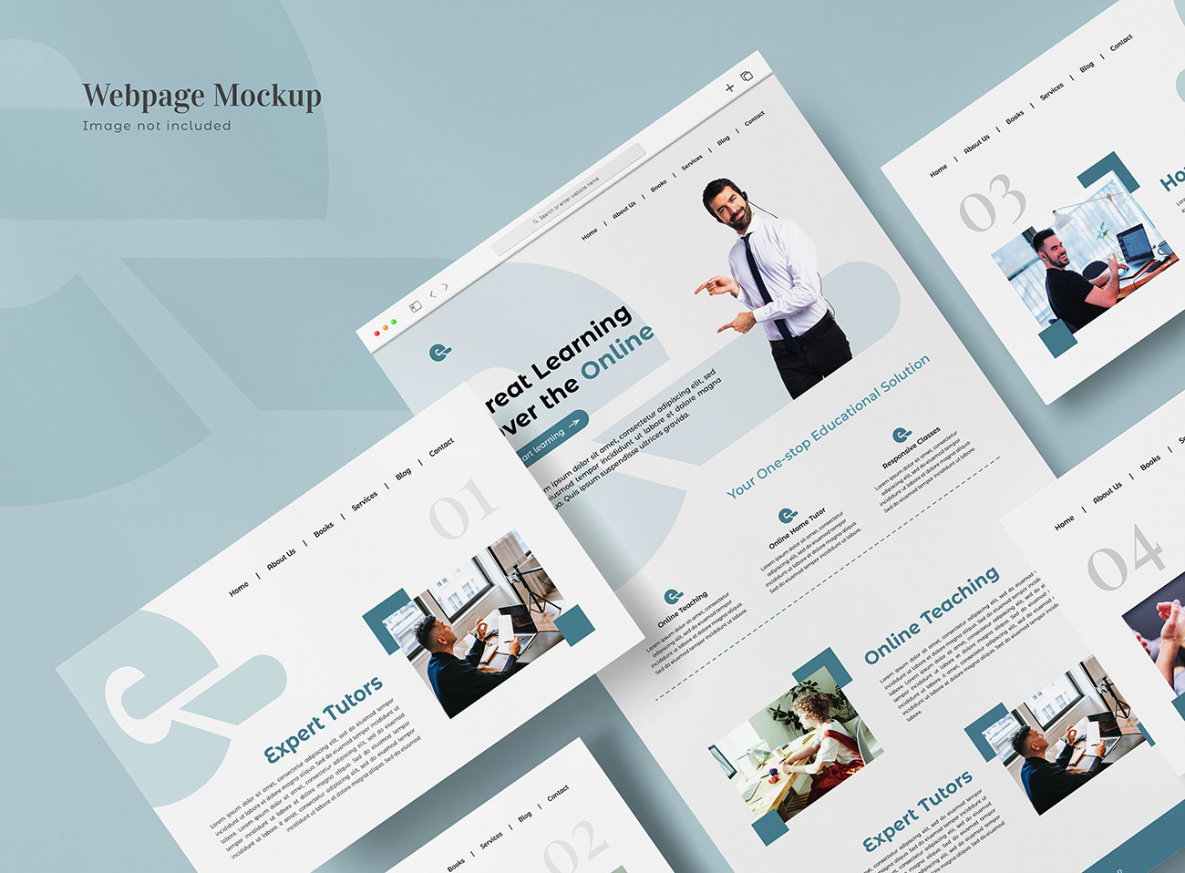 Mockup website file PSD mẫu số 3