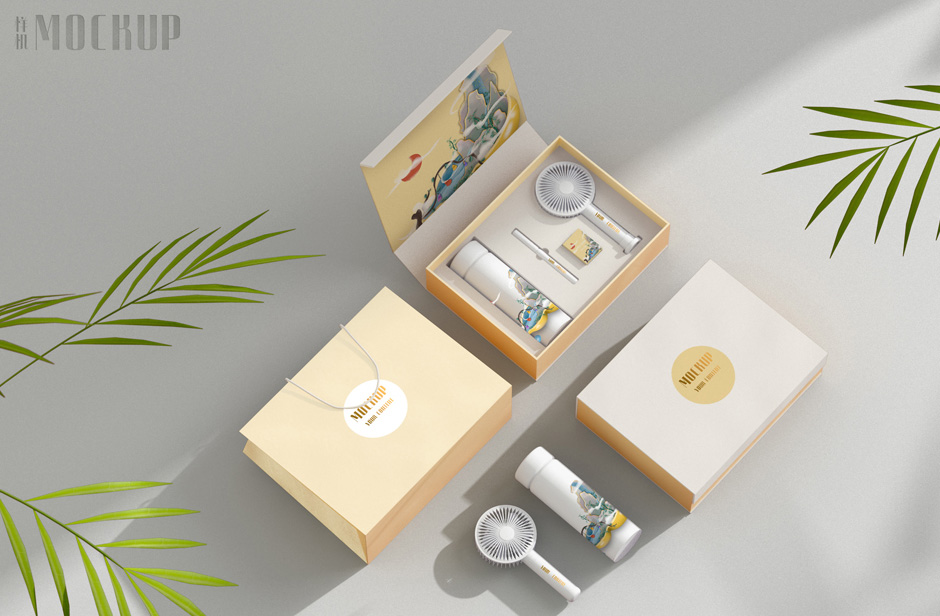 Mockup bao bì hộp quà ngày tết mẫu T67 PSD