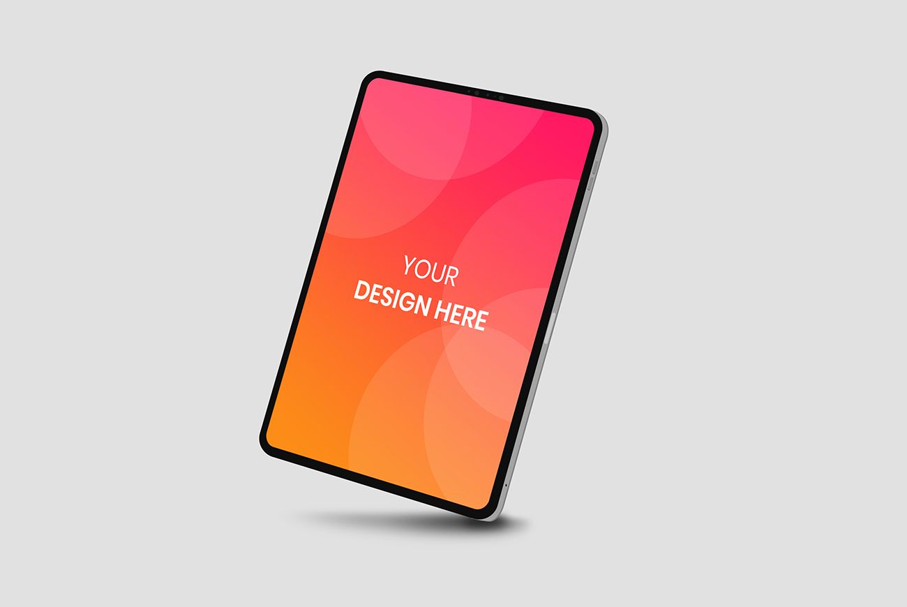 Mockup màn hình máy tính bảng hiện đại PSD mẫu số 46