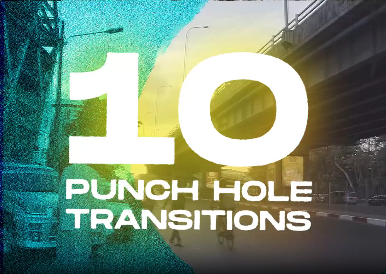 Hiệu ứng chuyển cảnh lỗ khoan  trên phần mền DaVinci Resolve - Punch Hole Transitions