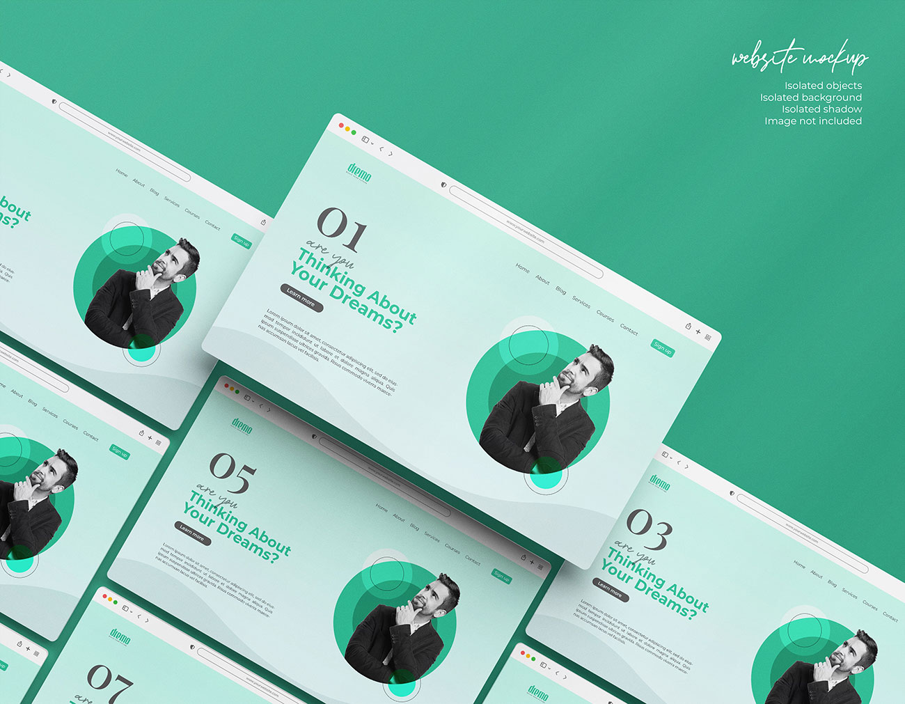 Mockup website file PSD mẫu số 61