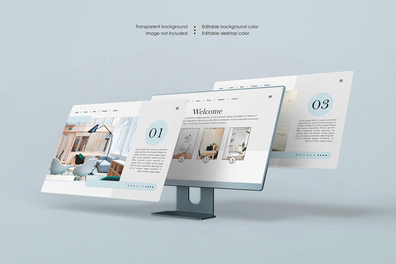 Mockup website file PSD mẫu số 21