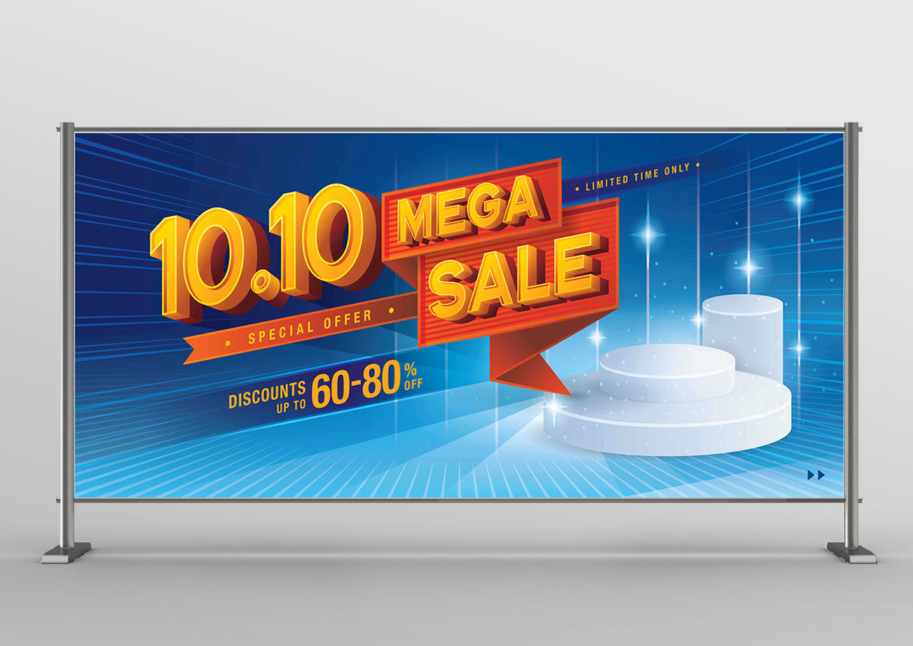 Backdrop mega sale ngày 10.10 file EPS