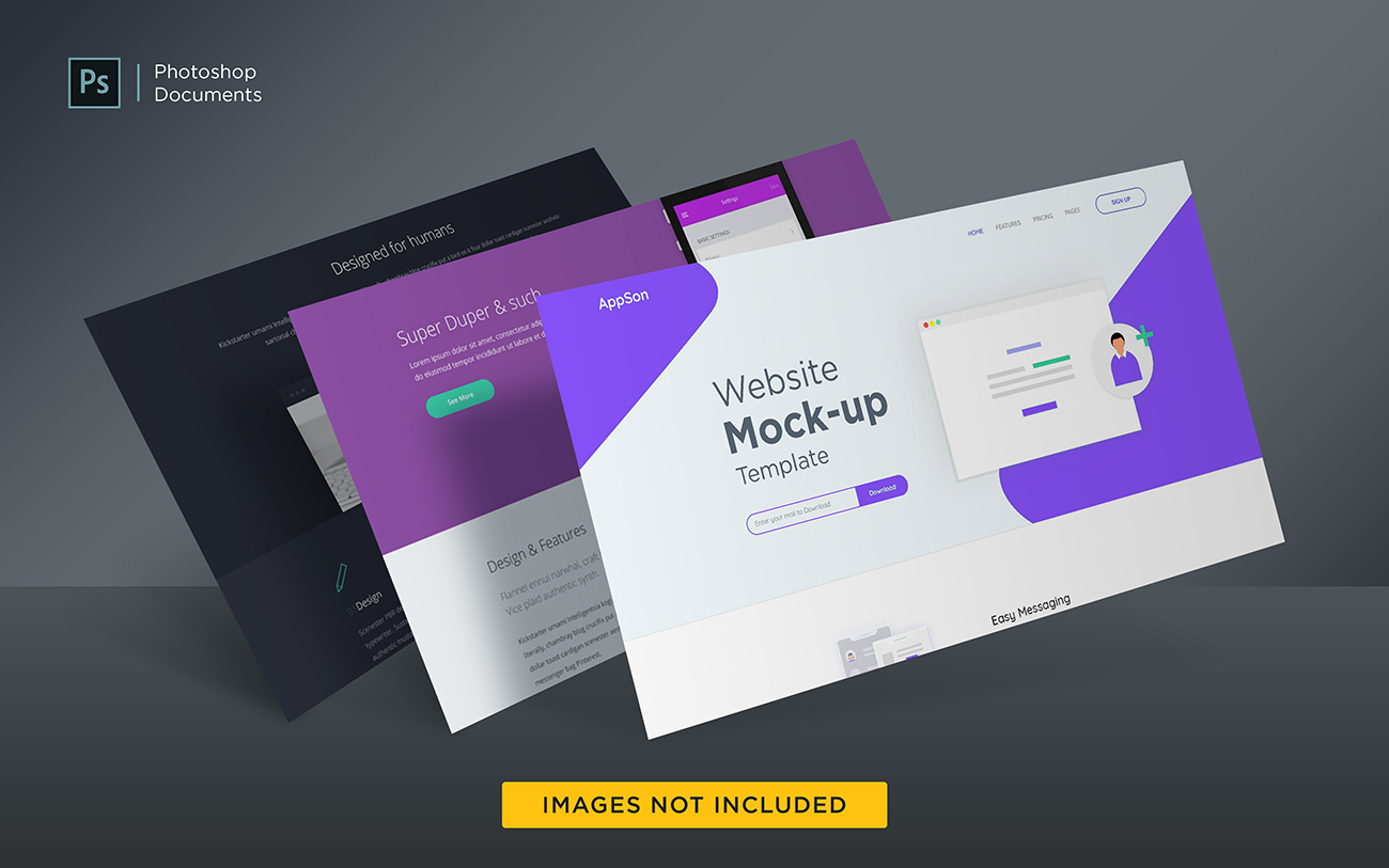 Mockup website file PSD mẫu số 64