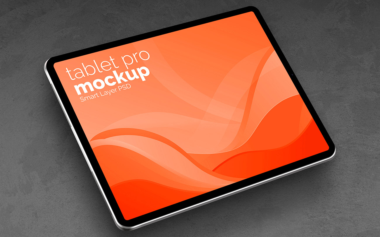 Mockup màn hình máy tính bảng hiện đại PSD mẫu số 28