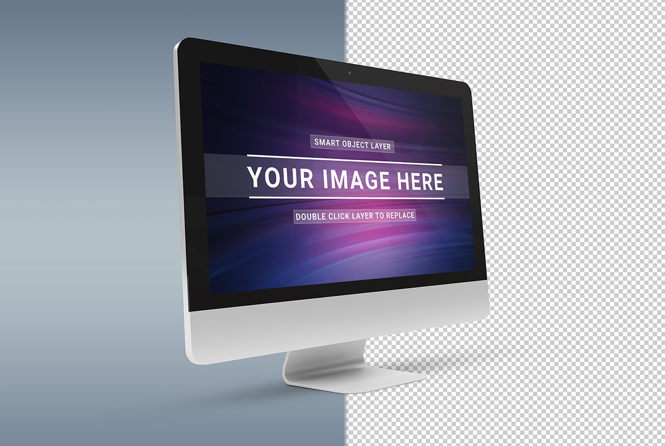 Mockup máy tính file PSD mẫu số 31