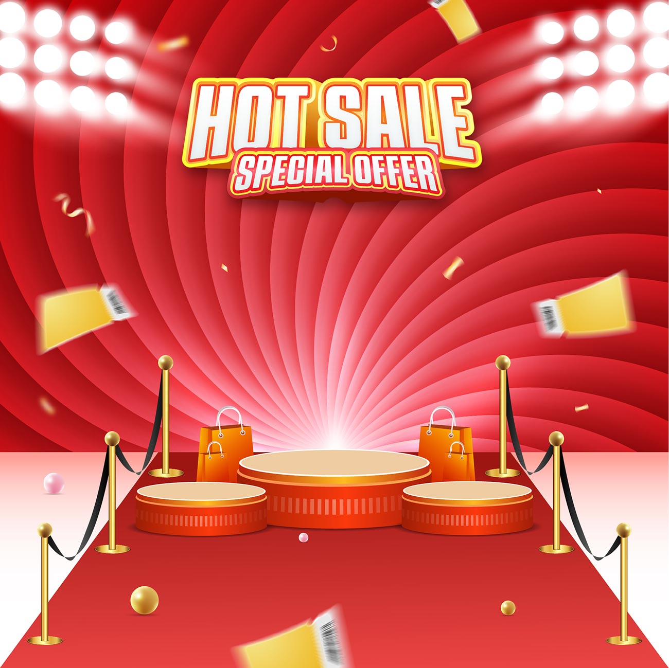 Background chương trình hot sale đặc biệt file EPS