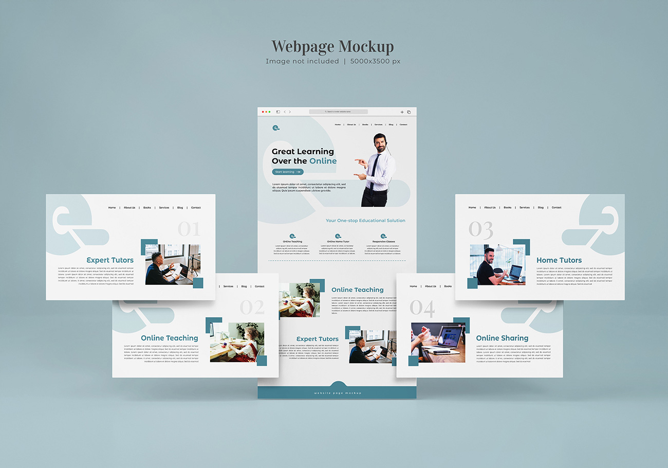 Mockup website file PSD mẫu số 2