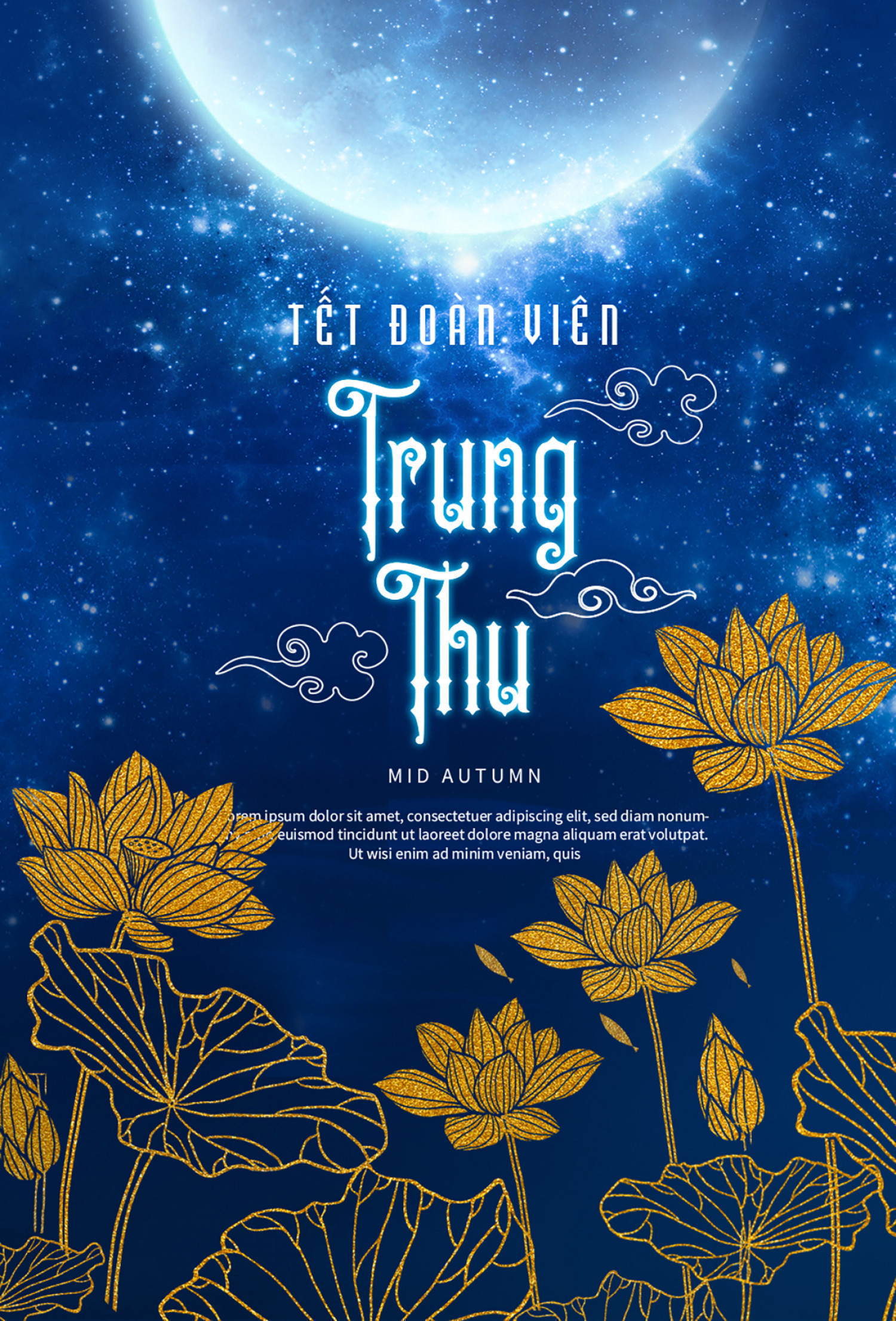 Mẫu thiết kế Poster trung thu cho Photoshop