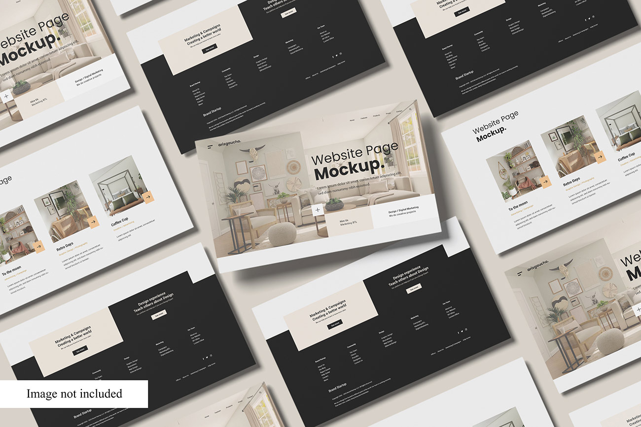 Mockup website file PSD mẫu số 42