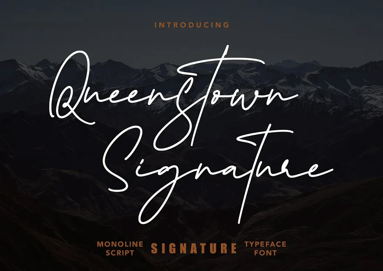 Font chữ viết tay, chữ ký mềm mại cho thiệp cưới, lễ cưới TH Queenstown Signature