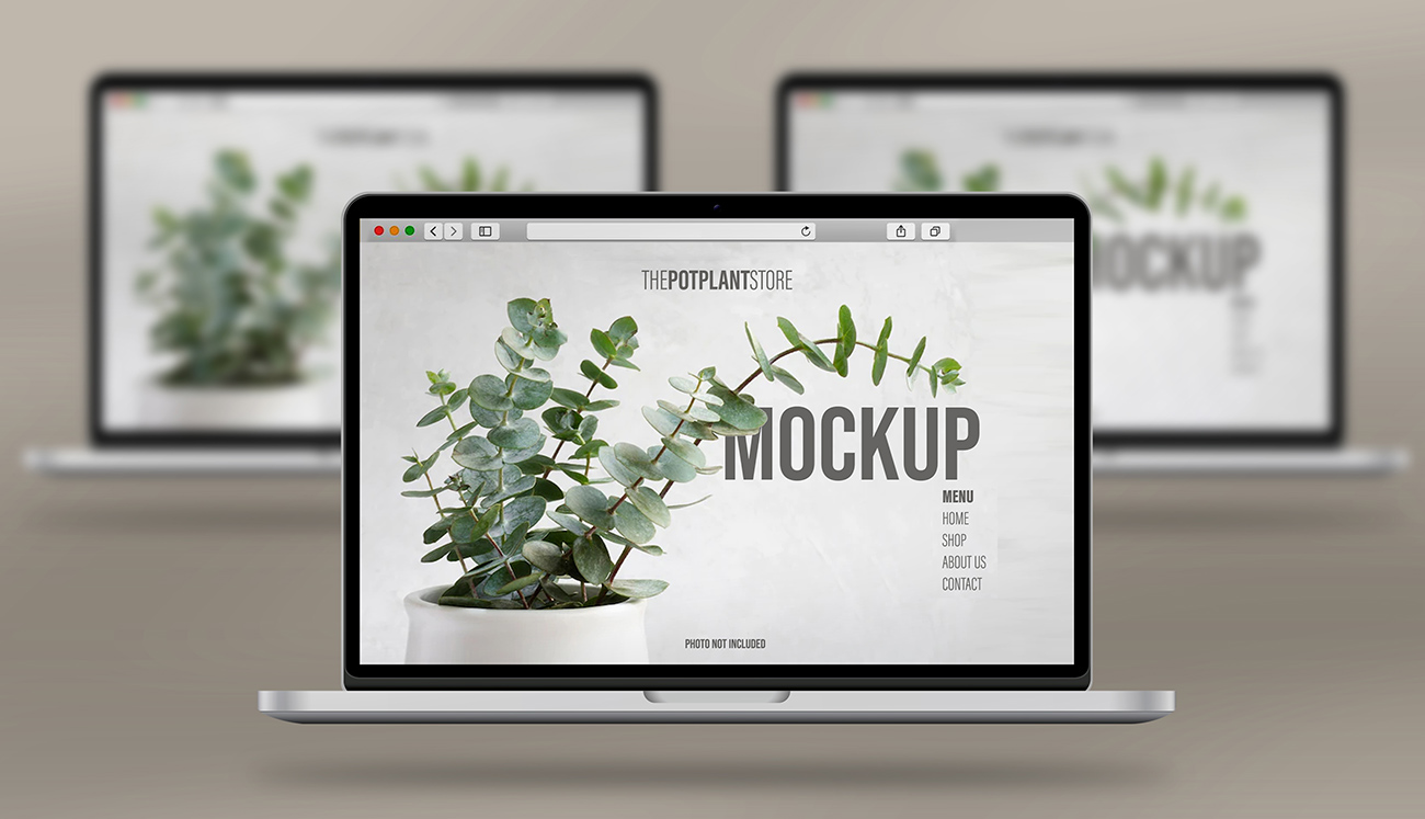 Mockup máy tính file PSD mẫu số 43