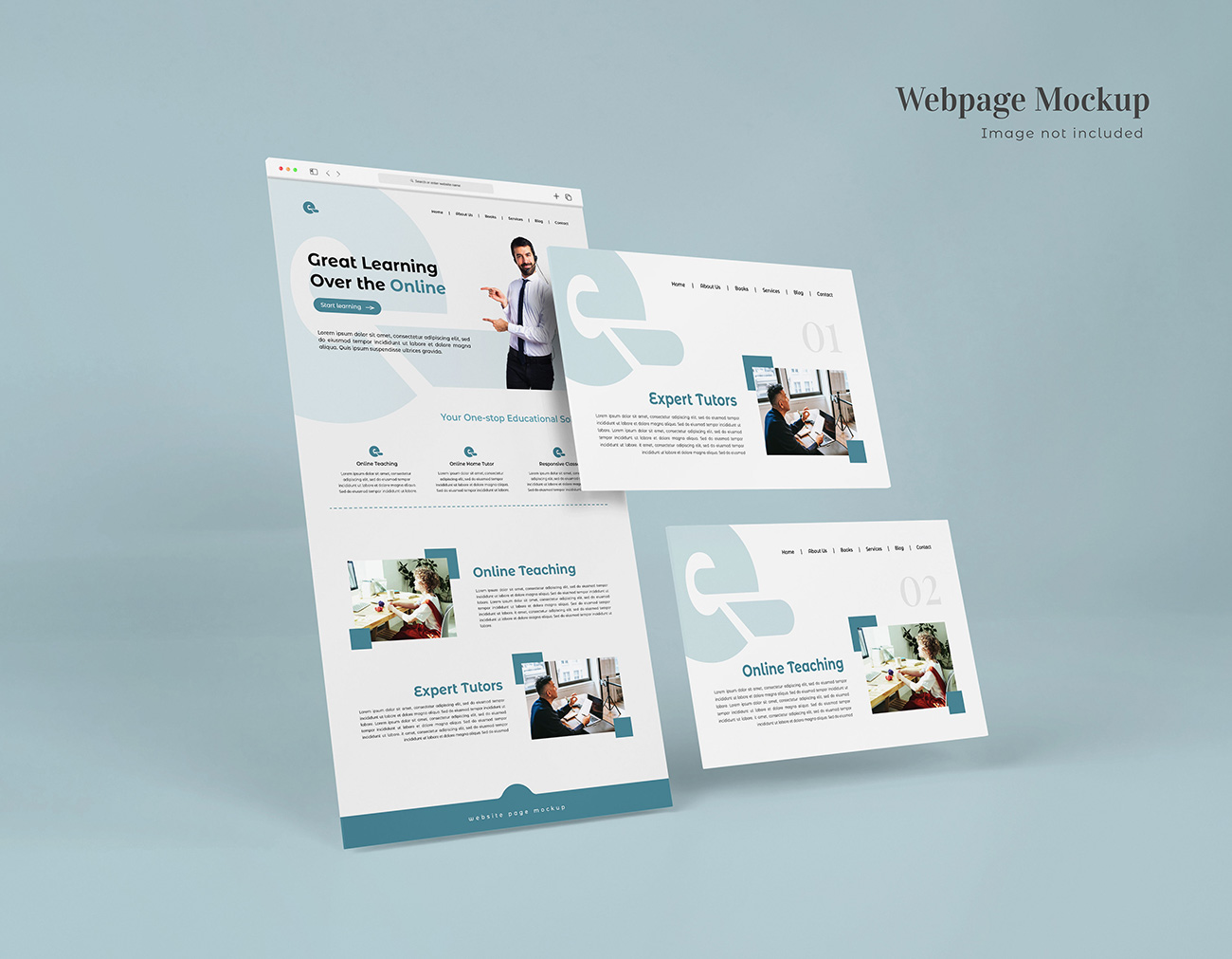 Mockup website file PSD mẫu số 4