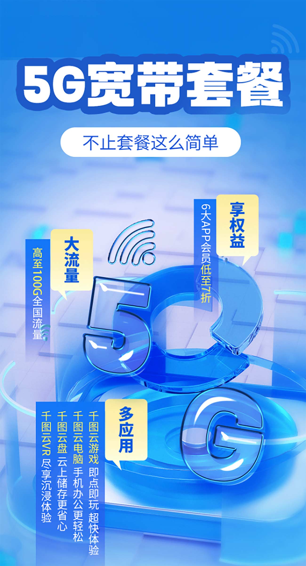 Poster quảng cáo công nghệ mạng 5G file PSD